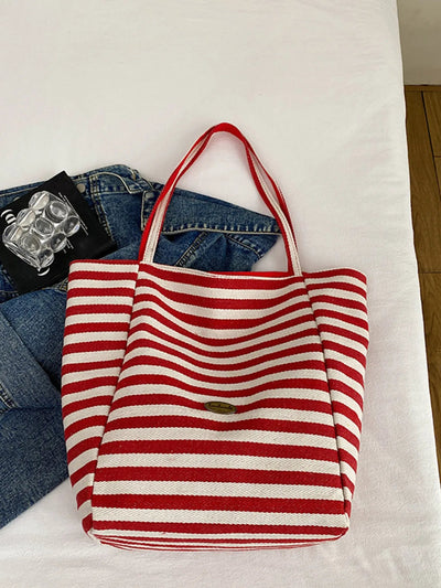 Striped Canvas Tote Bag - Your Second Look