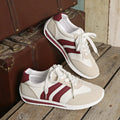 Striped Contrast Mesh Lace Up Sneakers - Your Second Look
