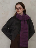 Striped Detail Knit Scarf - Your Second Look