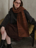 Striped Detail Knit Scarf - Your Second Look