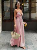 Striped Halter Neck Maxi Dress - Your Second Look