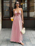 Striped Halter Neck Maxi Dress - Your Second Look