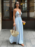 Striped Halter Neck Maxi Dress - Your Second Look