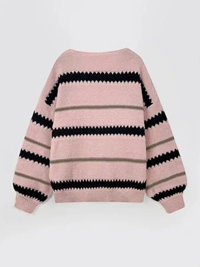 Striped Round Neck Sweater - Your Second Look