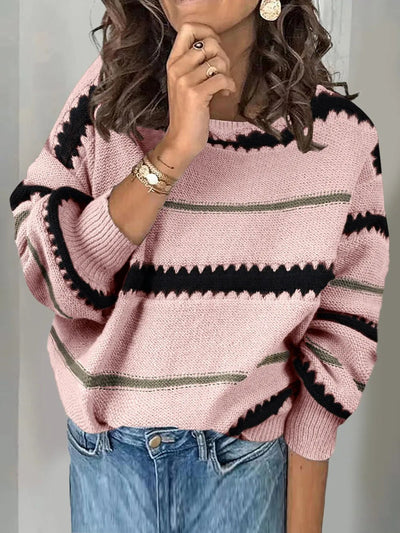 Striped Round Neck Sweater - Your Second Look