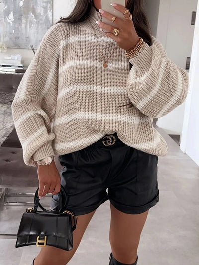 Striped Turtleneck Sweater - Your Second Look