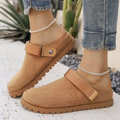 Suede Slip - On Mule Loafers with Adjustable Strap - Your Second Look