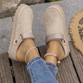 Suede Slip - On Mule Loafers with Adjustable Strap - Your Second Look