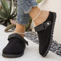 Suede Slip - On Mule Loafers with Adjustable Strap - Your Second Look