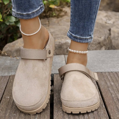 Suede Slip - On Mule Loafers with Adjustable Strap - Your Second Look