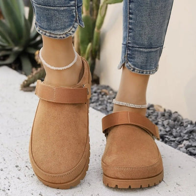 Suede Slip - On Mule Loafers with Adjustable Strap - Your Second Look