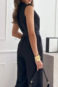 Surplice Sleeveless Wide Leg Jumpsuit - Your Second Look