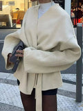 Surplice Tie Waist Outerwear - Your Second Look