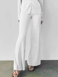 Texture Long Sleeve Top and Pants Lounge Set - Your Second Look