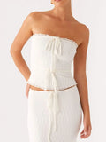 Tie Front Tube Top and Maxi Skirt Set - Your Second Look