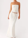 Tie Front Tube Top and Maxi Skirt Set - Your Second Look