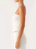 Tie Front Tube Top and Maxi Skirt Set - Your Second Look