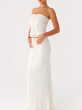 Tie Front Tube Top and Maxi Skirt Set - Your Second Look