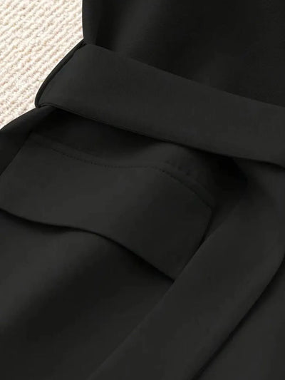 Tie Waist Sleeveless Blazer - Your Second Look