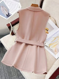Tie Waist Sleeveless Blazer - Your Second Look