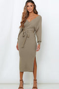 Tie Waist Sweater Dress - Your Second Look