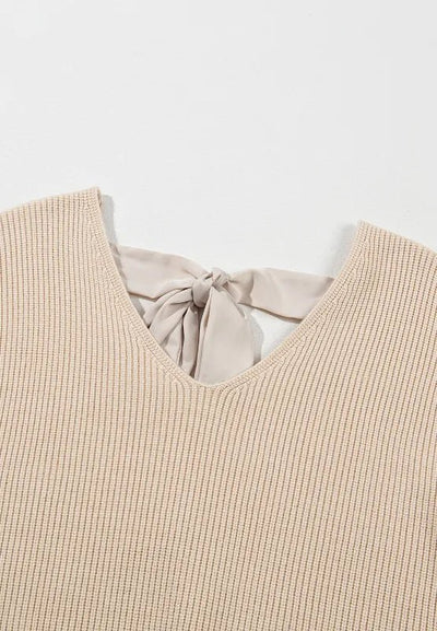 Tied Back V - Neck Sweater - Your Second Look