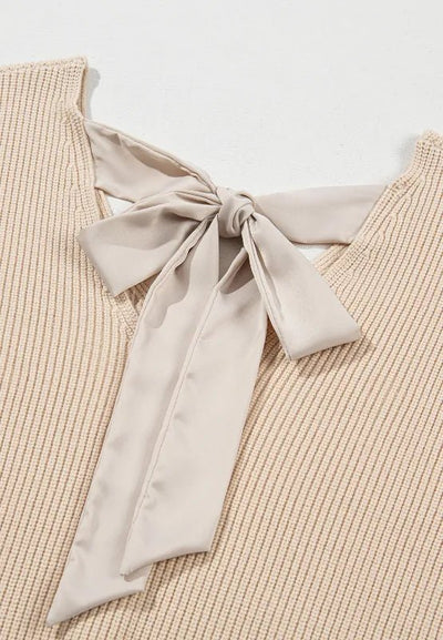 Tied Back V - Neck Sweater - Your Second Look