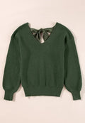Tied Back V - Neck Sweater - Your Second Look