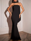 Tube Mermaid Maxi Dress with Scarf Detail - Your Second Look