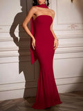 Tube Mermaid Maxi Dress with Scarf Detail - Your Second Look