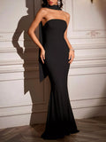 Tube Mermaid Maxi Dress with Scarf Detail - Your Second Look