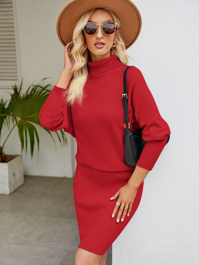 Turtle Neck & Fitted Sweater Dress - Your Second Look