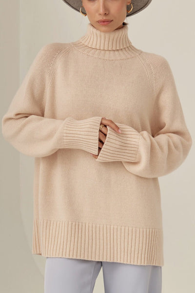 Turtle Neck Raglan Sleeve Sweater - Your Second Look