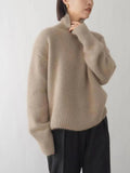 Turtleneck Dropped Shoulder Long Sleeve Sweater - Your Second Look