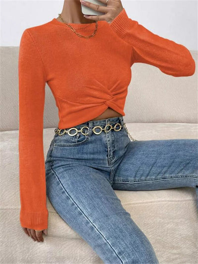 Twisted Front Cropped Knit Top - Your Second Look