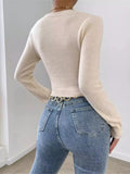 Twisted Front Cropped Knit Top - Your Second Look