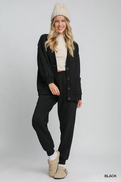 Umgee Button - Up Jacquard Cardigan - Your Second Look