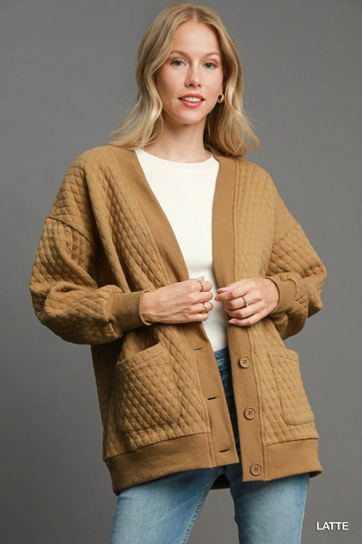 Umgee Button - Up Jacquard Cardigan - Your Second Look