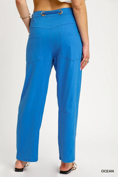 Umgee Drawstring Wide Leg Casual Pants - Your Second Look