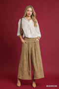 Umgee Jacquard Wide - Leg Pants - Your Second Look