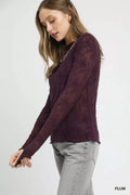 Umgee Lace Sheer Long Sleeve Top - Your Second Look