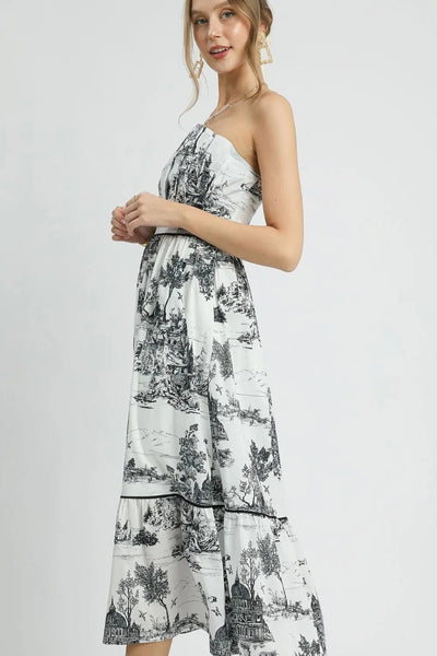 Umgee Printed Tiered Tube Midi Dress - Your Second Look