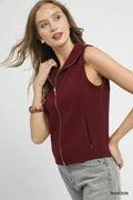 Umgee Zip - Front Fitted Vest with Pockets - Your Second Look