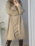 V - Neck Cami Dress and Open Front Cardigan Sweater Set - Your Second Look