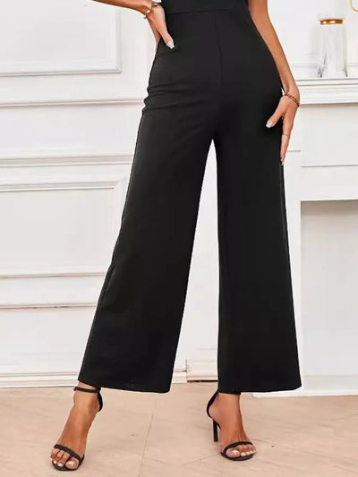 V - Neck Flutter Sleeve Jumpsuit - Your Second Look
