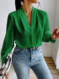 V Neck Long Sleeve Top - Your Second Look