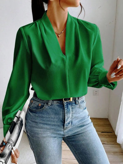 V Neck Long Sleeve Top - Your Second Look