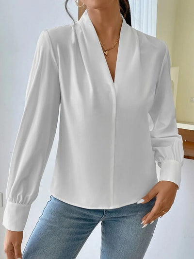 V Neck Long Sleeve Top - Your Second Look
