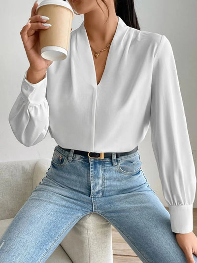 V Neck Long Sleeve Top - Your Second Look