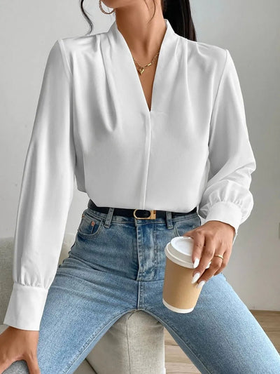 V Neck Long Sleeve Top - Your Second Look